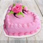 Strawberry Heart Shape Cake