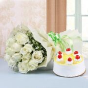 White Roses And Cake