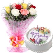 Fresh Cake and Roses