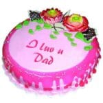 Fathers Day Strawberry Cake 1 kg