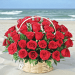 50 Red Roses Basket