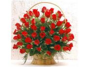 75 Red Roses Basket