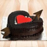 Heart Shaped Truffle Love Cake 1 kg