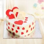 Heart Shaped Pineapple Cake 1 kg