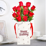 Red Roses And Card Combo