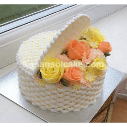 Rose Basket Gift Box Cake