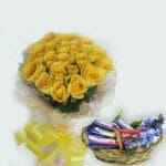 Yellow Roses with Chocolates