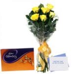 Flower Hamper N Greeting Card