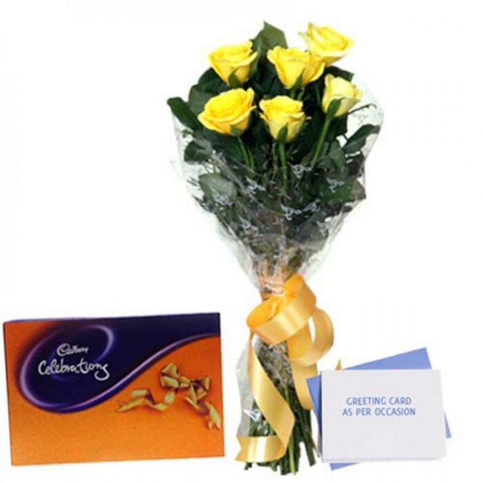 Flower Hamper N Greeting Card - Image 1