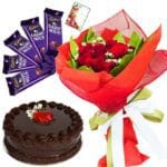 Valentine Flowers Cake Combo