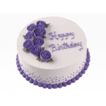 Violet Rose Foundant Flowers Cake 1kg