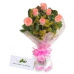 Pink Roses N Greeting Card