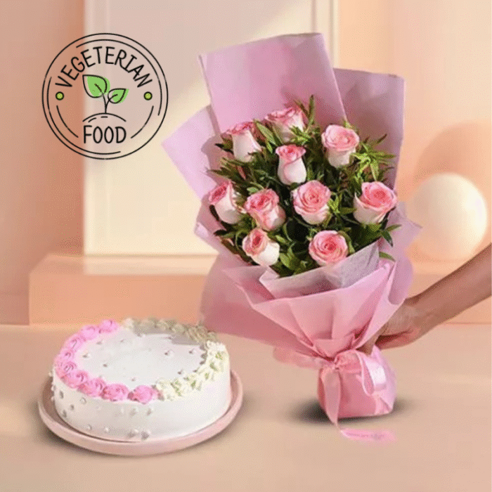 Flower And Cake Hamper - Image 1