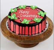 Red Chocolate Christmas Cake