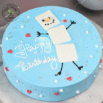 Snowman Vanilla Cake