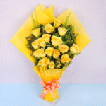 12 Yellow Roses Bunch