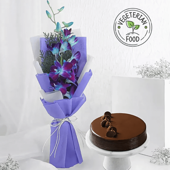 Blooming Orchids & Chocolate Symphony - Image 1