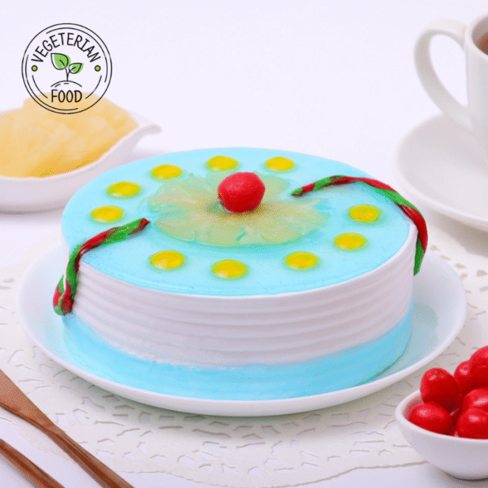 Rakhi Pineapple Cake - Image 1