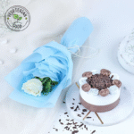 Serene Vibes White Rose & Cake