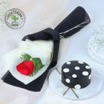 Mesmerising Red Rose & Cake Gift